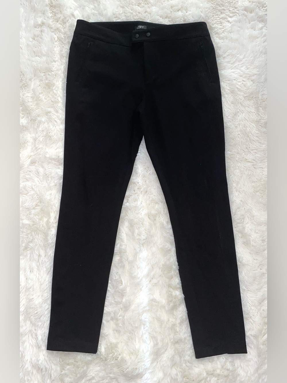 NWOT Ann Taylor Loft Black Straight Leg Dress Pants